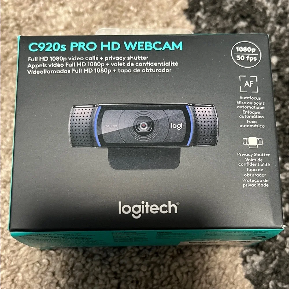 Logitech C920S Pro HD webcam, NEW!